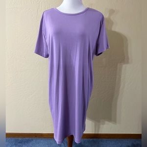 Missguided Lavender Oversized T-Shirt Dress